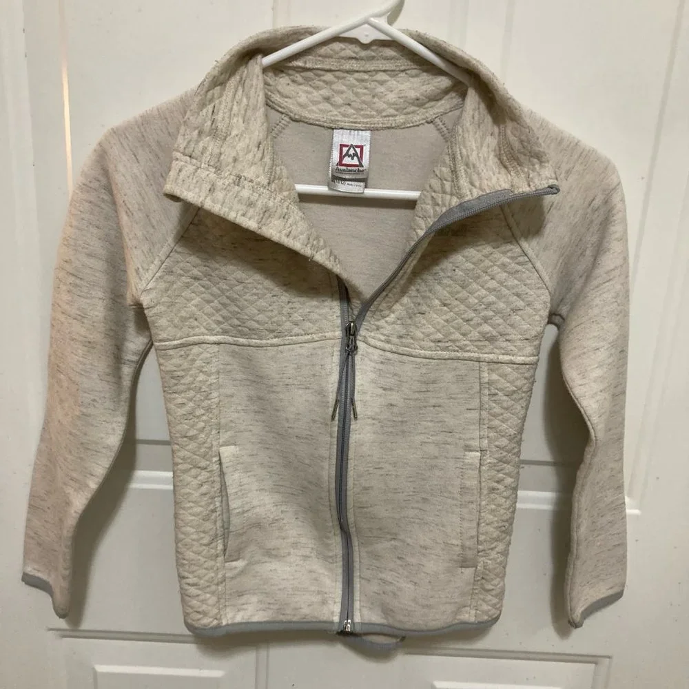 Avalanche Kids Thermal Sweater Jacket Girl's Size Large 10/12 Heather Gr… - Picture 4 of 7